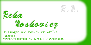 reka moskovicz business card